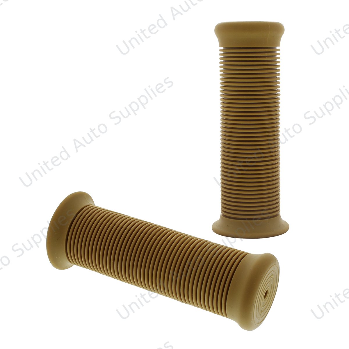 Natural Color Motorcycle Rubber Grip Set - 1" or 1-1/8" (25/28mm) (Pair)