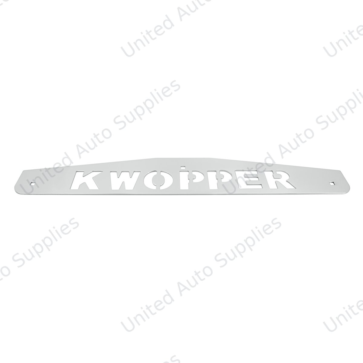 4" X 24" Chrome Kwopper Bottom Mud Flap Plate - Bolt Thru