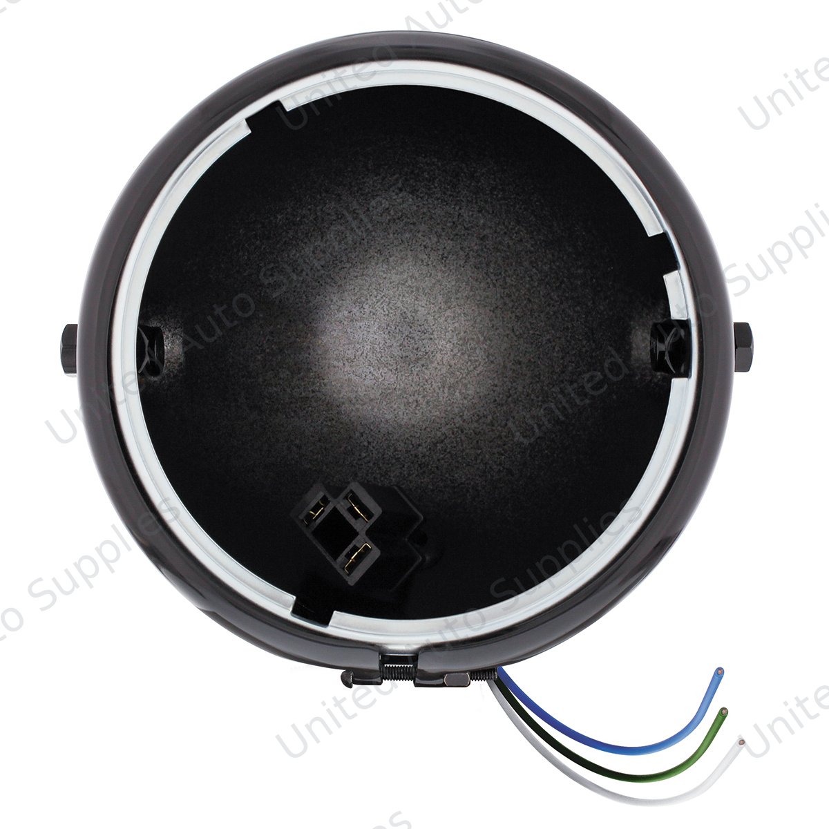 Black 5-3/4" Motorcycle Headlight Housing Only - Side Mount