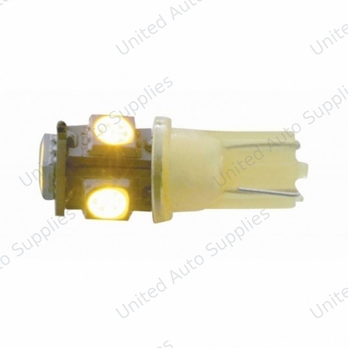 5 High Power LED 360 Degree 194 Bulb - Amber (2-Pack)