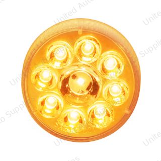 10 LED 2.5" Round Pure Reflector Light (Clearance/Marker) - Amber LED/Amber Lens
