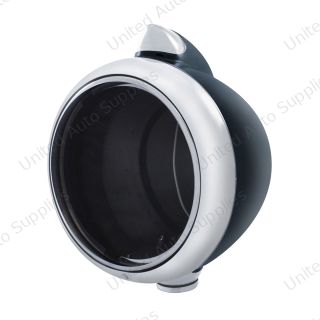 Black Guide 682-C Headlight No Bulb With Original Style LED Signal - Clear Lens