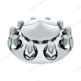 Pointed Front Axle Cover With 33mm Standard Thread-On Nut Covers - Chrome