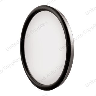 8-1/2" 430 Stainless Steel Heated 320R Convex Mirror - Centered Mounting Stud