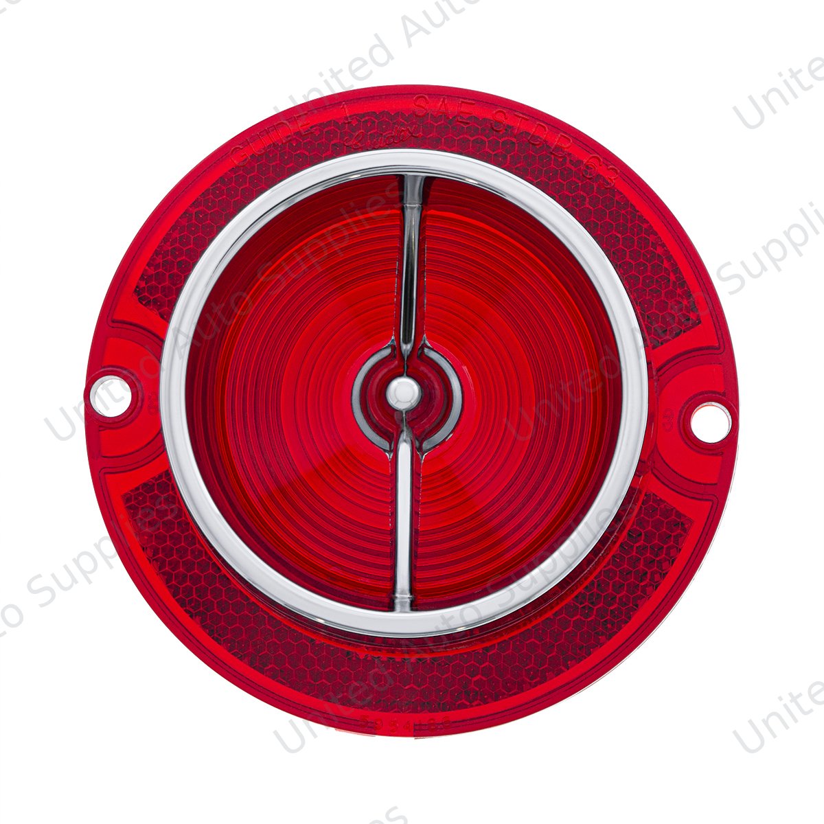 Tail Light Lens With Chrome Rim For 1963 Chevy Impala