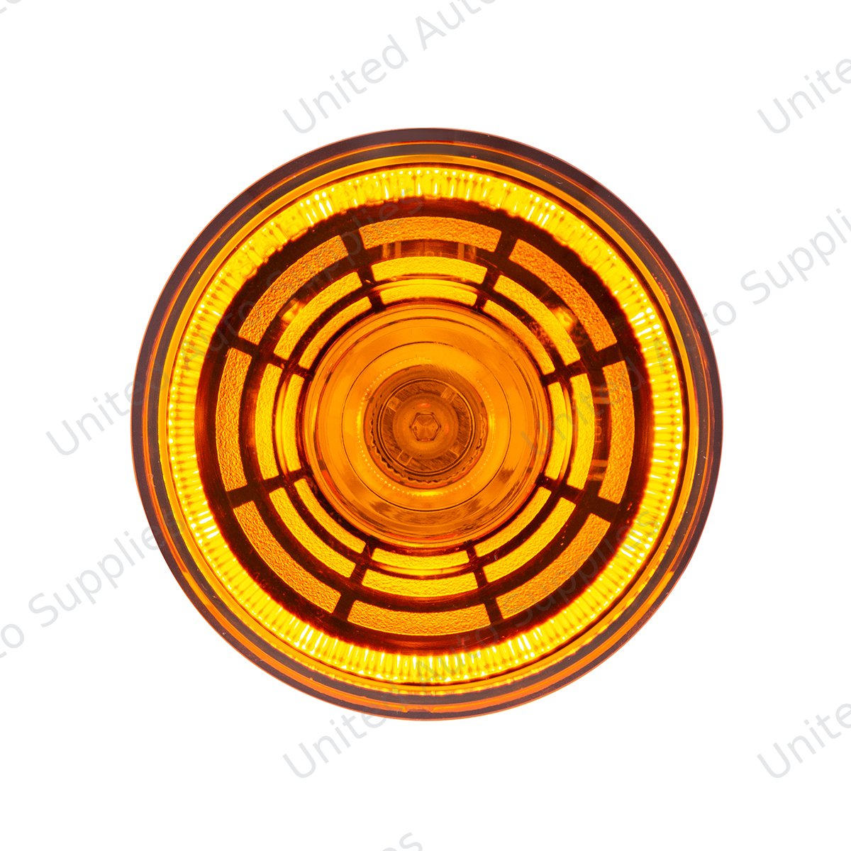 Abyss 4 LED 2" Round Clearance/Marker Light - Amber LED/Amber Lens
