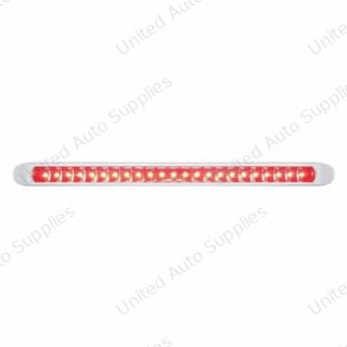 23 LED 17-1/4" Reflector Light Bar With Bezel (Stop, Turn & Tail) - Red LED/Red Lens