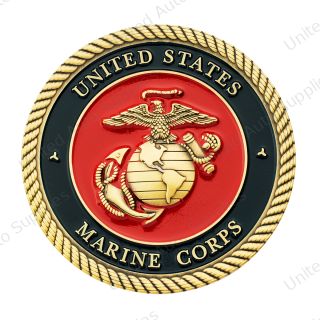 1-3/4" U.S. Military Adhesive Metal Medallion - Marine Corps