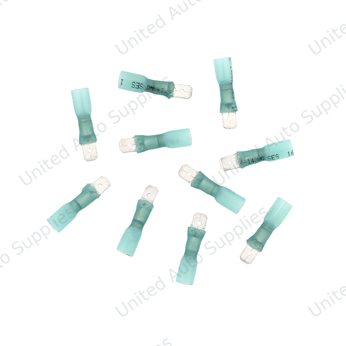 16-14 AWG .250 Tab CSS Heat Shrink M Disconnect - Blue (10-Pack)