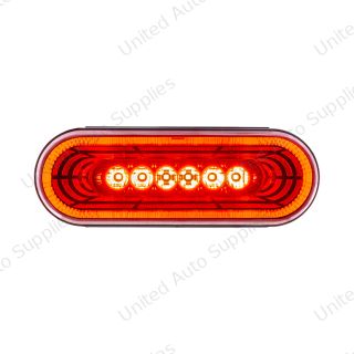 Abyss 22 LED 6" Oval Stop/Turn/Tail Light - Red LED/Red Lens