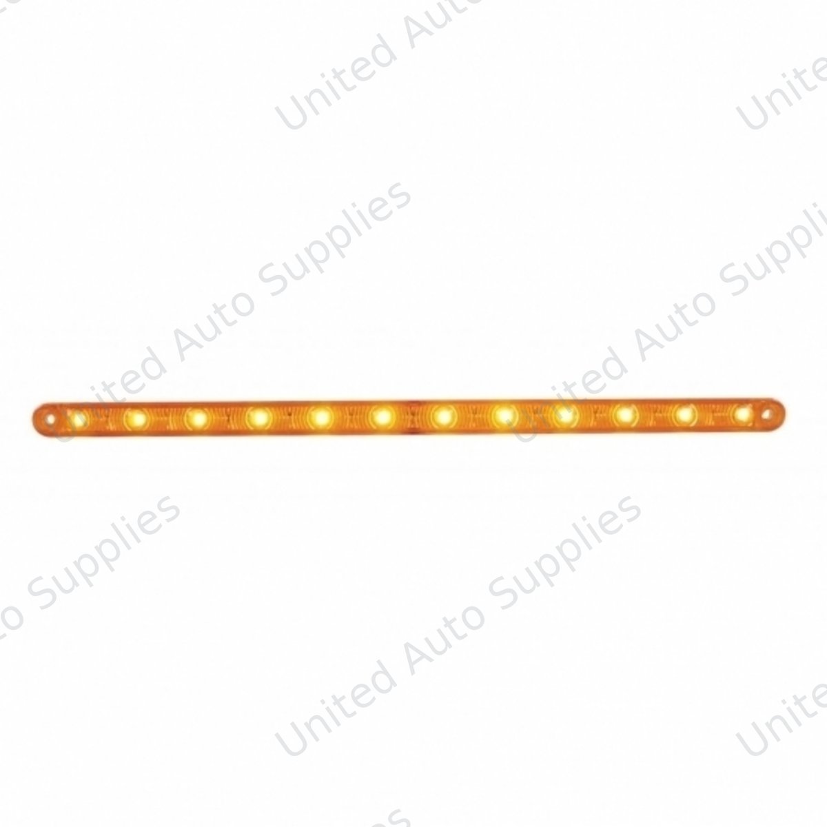 12 LED 12" Ultra Slim Light Bar Only (Turn Signal) - Amber LED/Amber Lens (Bulk)