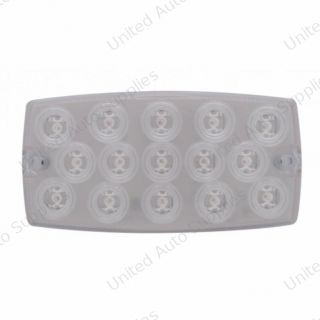 15 LED Rectangular Turn Signal Light - Amber LED/Clear Lens (Bulk)
