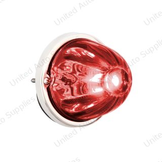UltraBurst Glass Watermelon Flush Mount Kit With 18 LED Bulb-Red LED/Red Lens