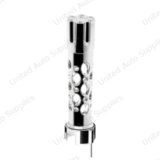 Austin Gun Cylinder Gearshift Knob With LED 13/15/18 Speed Adapter - Chrome/White LED