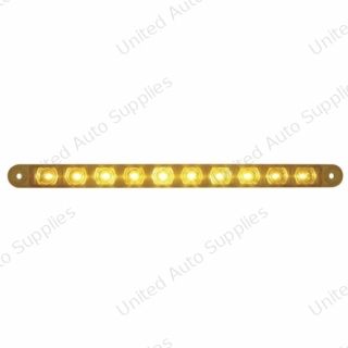 10 LED 9" Turn Signal Light Bar - Amber LED/Amber Lens (Bulk)