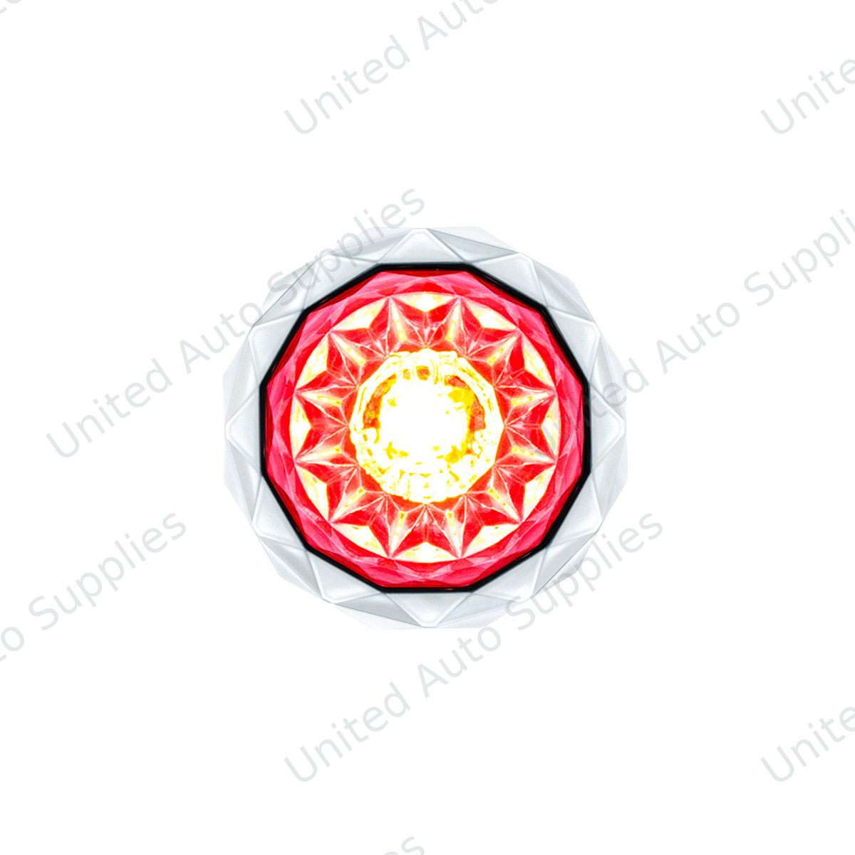 2 LED Dual Function Mini Crystal Watermelon Light (Clearance/Marker)-Red LED/Clear Lens