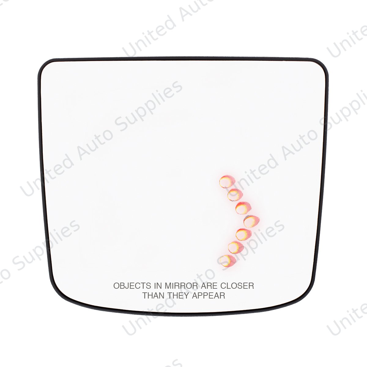 Heated Auxiliary Convex Mirror With LED Turn Signal For 2012-2017 Volvo VNL - Passenger