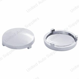 Chrome Plastic Covers For 3/4" Round Vinyl Button For Most Freightliner & International (Bulk)