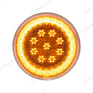 33 LED 4" Round Lumos Light S-Series (Turn Signal) - Amber LED/Clear Lens