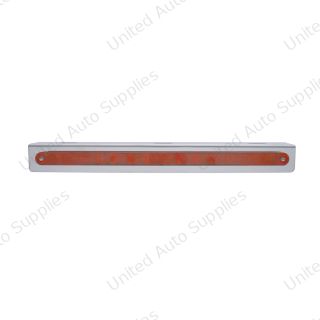 12-3/4" Stainless Light Bracket With 14 LED 12" Light Bar - Red LED/Red Lens