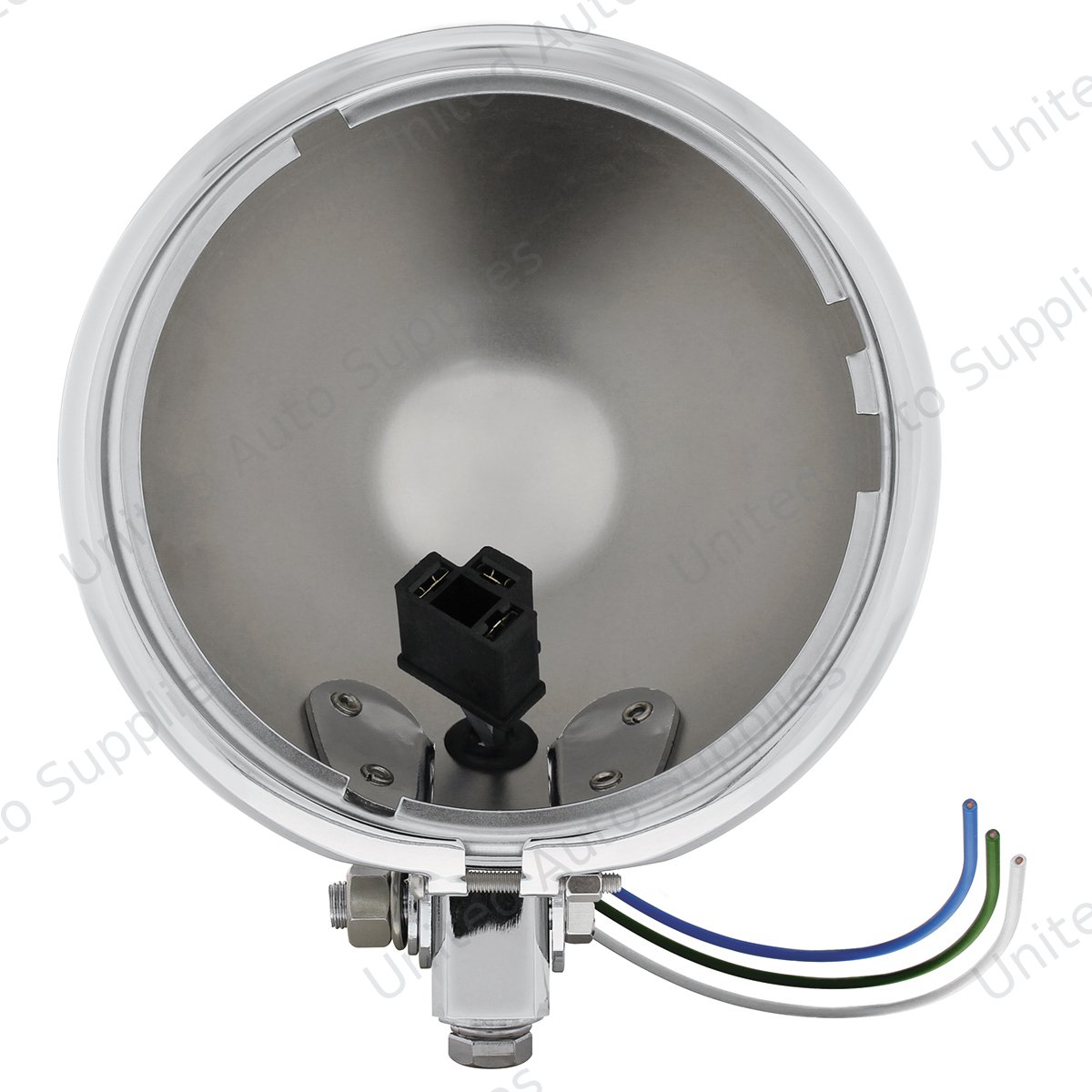 Chrome 5-3/4" Motorcycle Headlight Housing Only - Bottom Mount