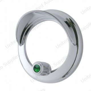 Clock Bezel With Visor For Freightliner Century/Coronado/Columbia - Green Crystal
