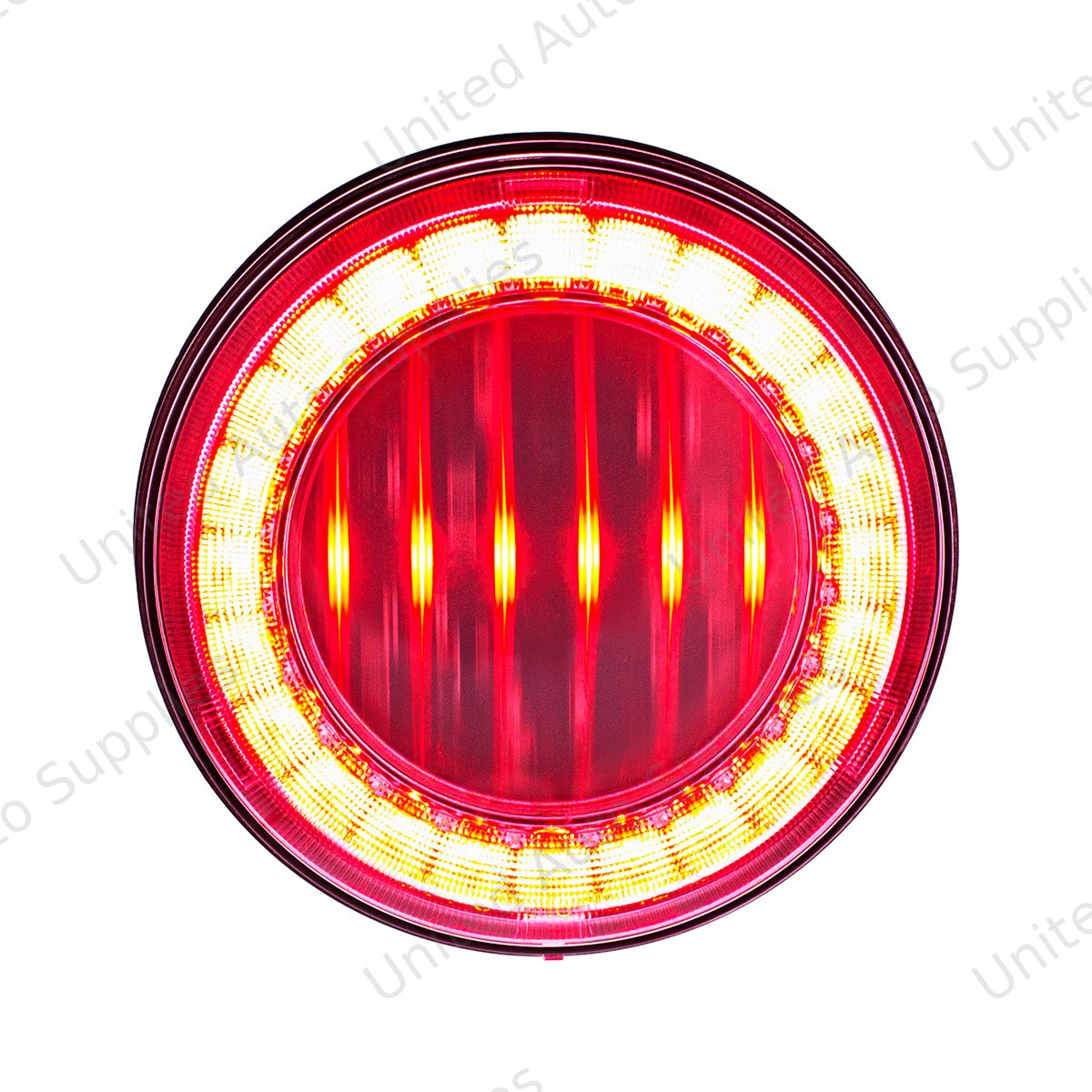 30 LED 4" Round Lumos Light I-Series (Stop, Turn & Tail) - Red LED/Clear Lens
