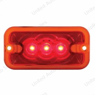 3 LED Clearance Marker Light - Red LED/Red Lens