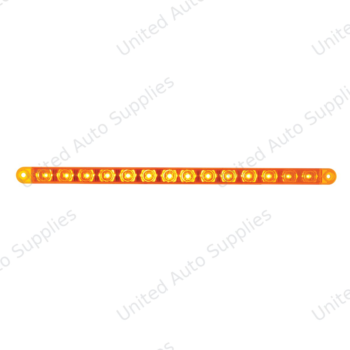 14 LED 12" Turn Signal Light Bar - Amber LED/Amber Lens