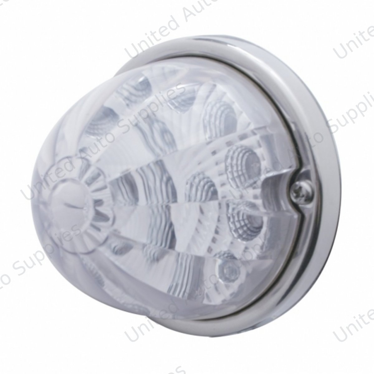 17 LED Reflector Watermelon Flush Mount Kit - Amber LED/Clear Lens