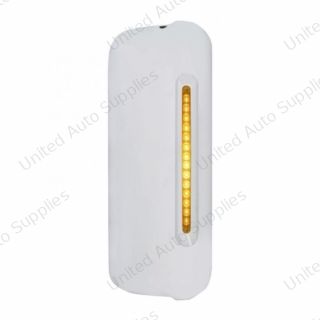 Mirror Cover With 14 LED 12" Light Bar For 2005+ Freightliner (Passenger) - Amber LED/Amber Lens