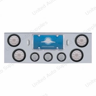 CR Rear Center Panel With 4X 10 LED 4" Lights & 3X 13 LED 2.5" Lights -Red LED/Clear Lens