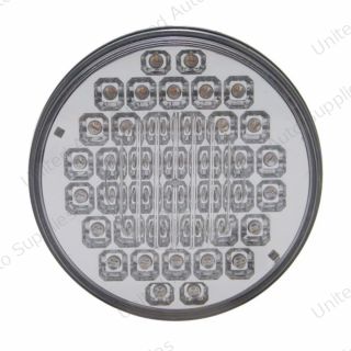 40 LED 4" Round Light (Stop, Turn & Tail) - Red LED/Clear Lens