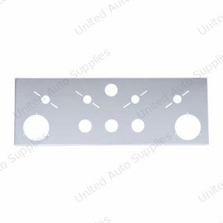 SS Rear Center Light Panel With 2X 4" Light Cutouts & 4X 2" Light Cutouts & 4X Universal Cutouts