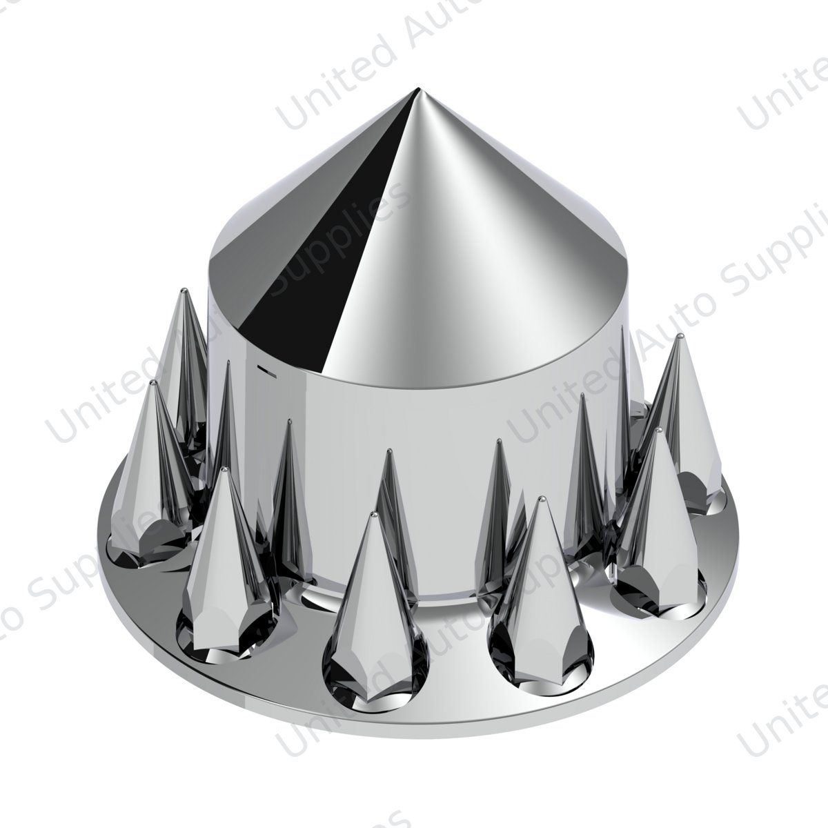Spike Rear Axle Cover With 33mm Spike Thread-On Nut Covers - Chrome