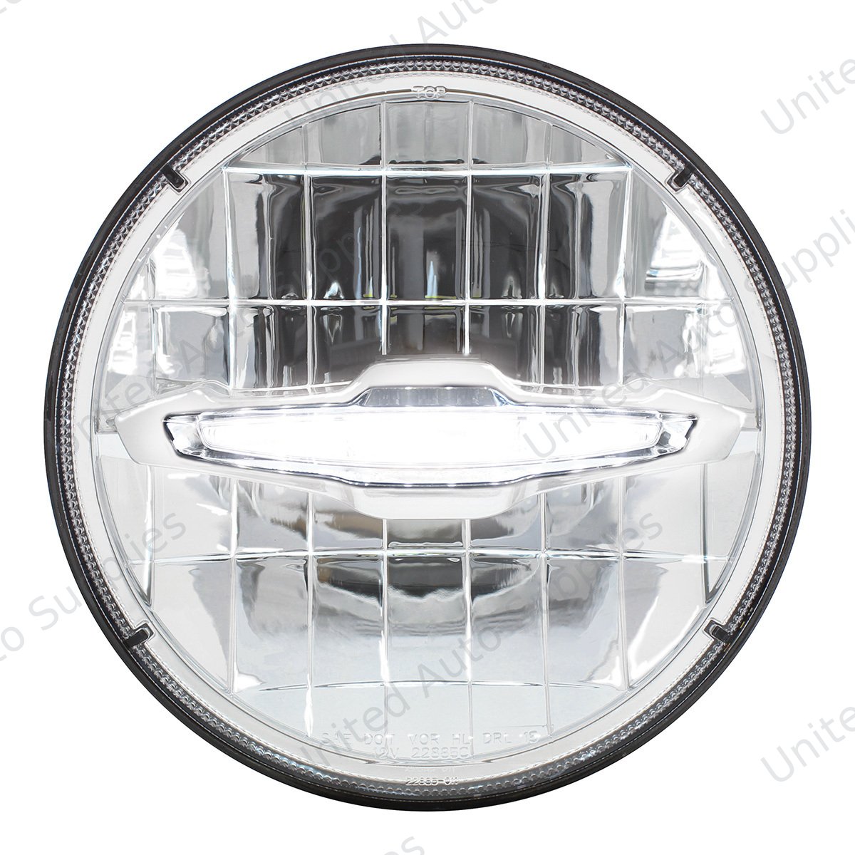 ULTRALIT - 3 High Power LED 7" Headlight With 10 White LED Position Light