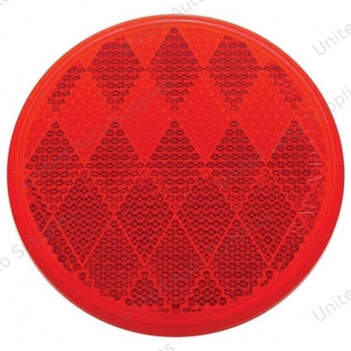 3-3/16" Round Quick Mount Reflector - Red