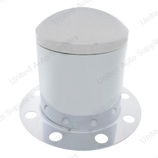 Chrome Dome Rear Axle Cover 3PC Kit For 33mm Nut Cover - Steel/Aluminum Wheel (8 Holes)