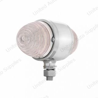 34 LED Watermelon Double Face Light W/Chrome Housing - Amber LED/Clear Lens