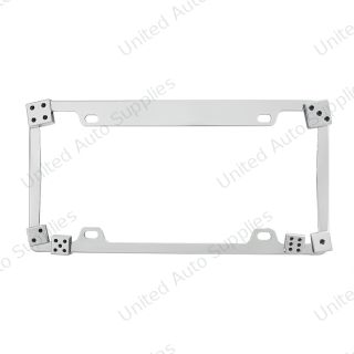 Dice License Plate Frame - Chrome
