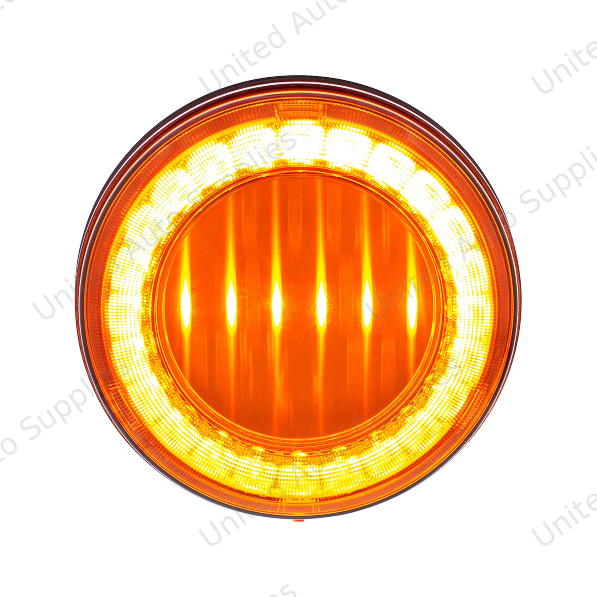 30 LED 4" Round Lumos Light I-Series (Turn Signal) - Amber LED/Amber Lens