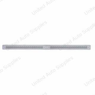 25-5/16" Stainless Light Bracket With 2X 19 LED 12" Light Bars - Amber LED/Clear Lens