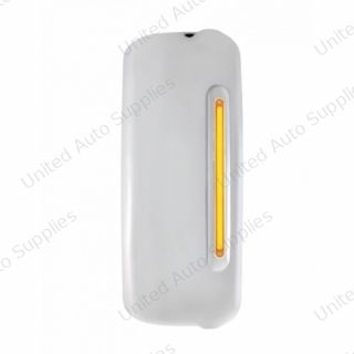 Mirror Cover With 24 Amber LED 12" GloLight For 2005+ Freightliner Century/Columbia- Passenger-Amber Lens