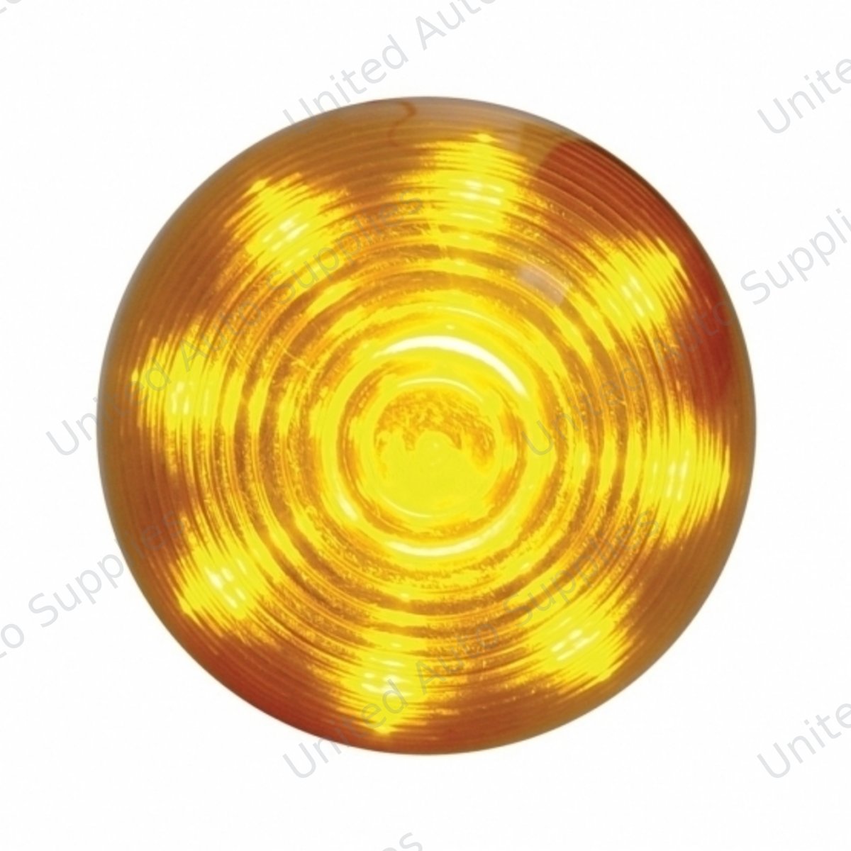 9 LED 2" Round Beehive Light (Clearance/Marker) - Amber LED/Amber Lens