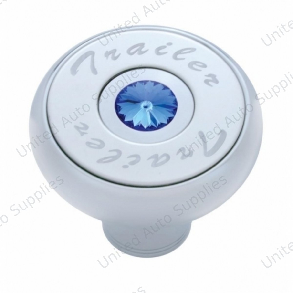 "Trailer" Deluxe Air Valve Knob - Blue Crystal