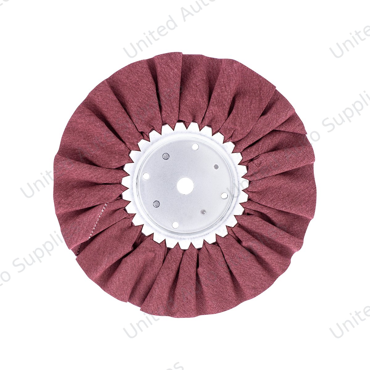6" Red Treated Airway Buff - 5/8" & 1/2" Arbor