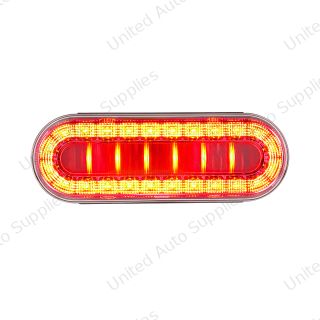 30 LED 6" Oval Lumos Light I-Series (Stop, Turn & Tail) - Red LED/Clear Lens