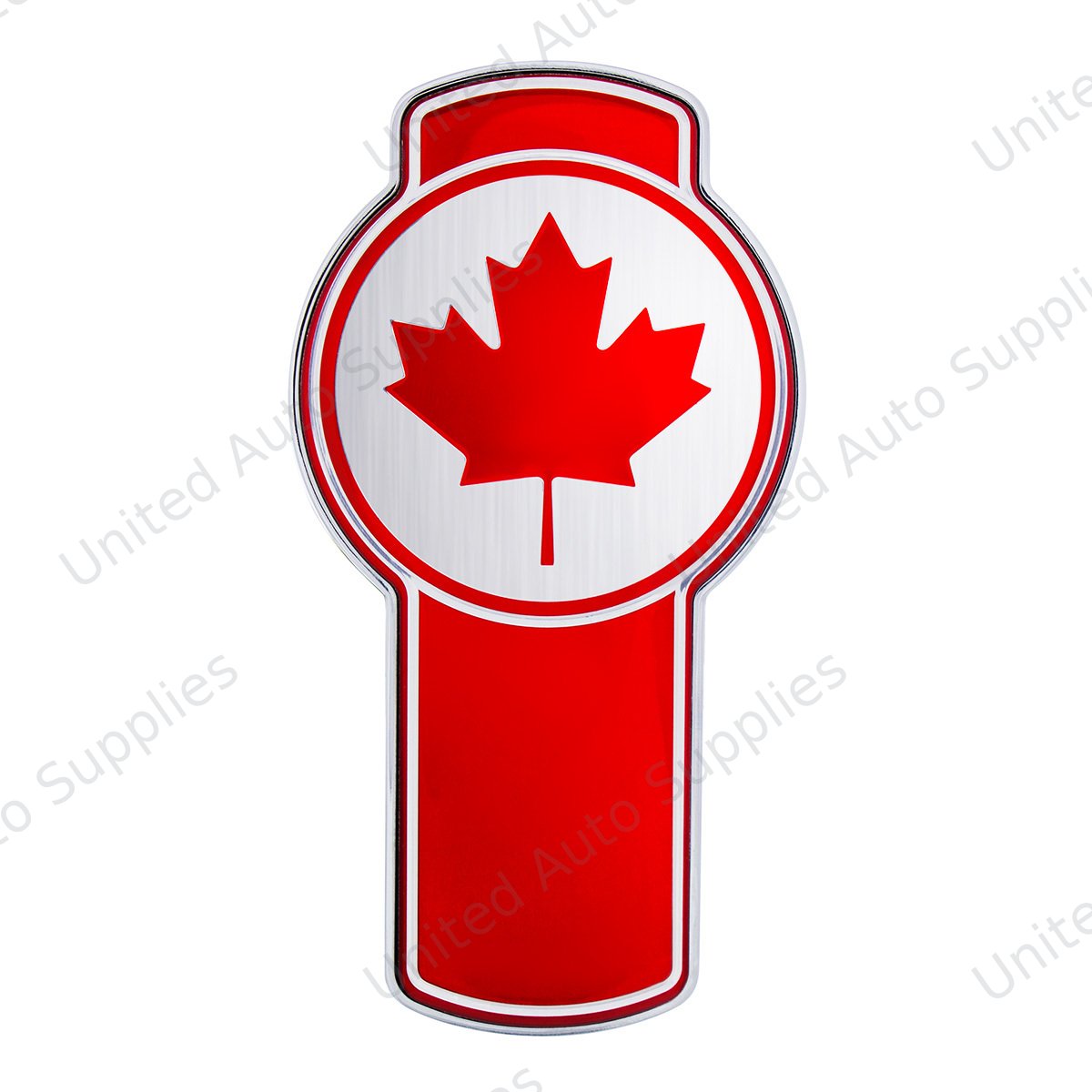 Chrome Die Cast Canada Flag Emblem