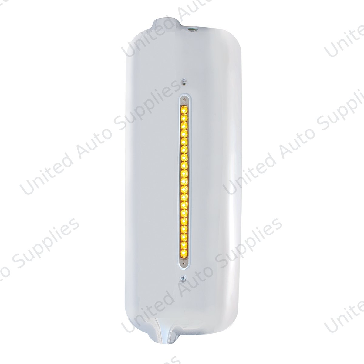 Mirror Cover With 19 Amber LED 12" Reflector Light Bar For Pre-2005 FL Century- Driver -Clear Lens