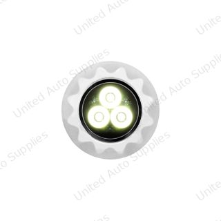 3 High Power LED 3/4" Mini Warning Light - White LED (Bulk)